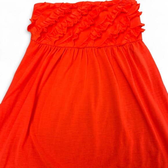 3/$15 Y2K cute Orange strapless blouse with elastic waistband ocean pacific 00s - Picture 3 of 7